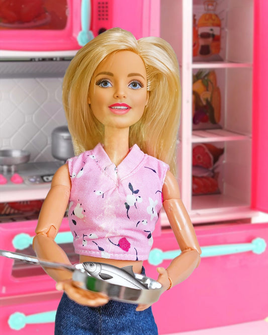 Something's Fishy With Action Barbie's Cooking