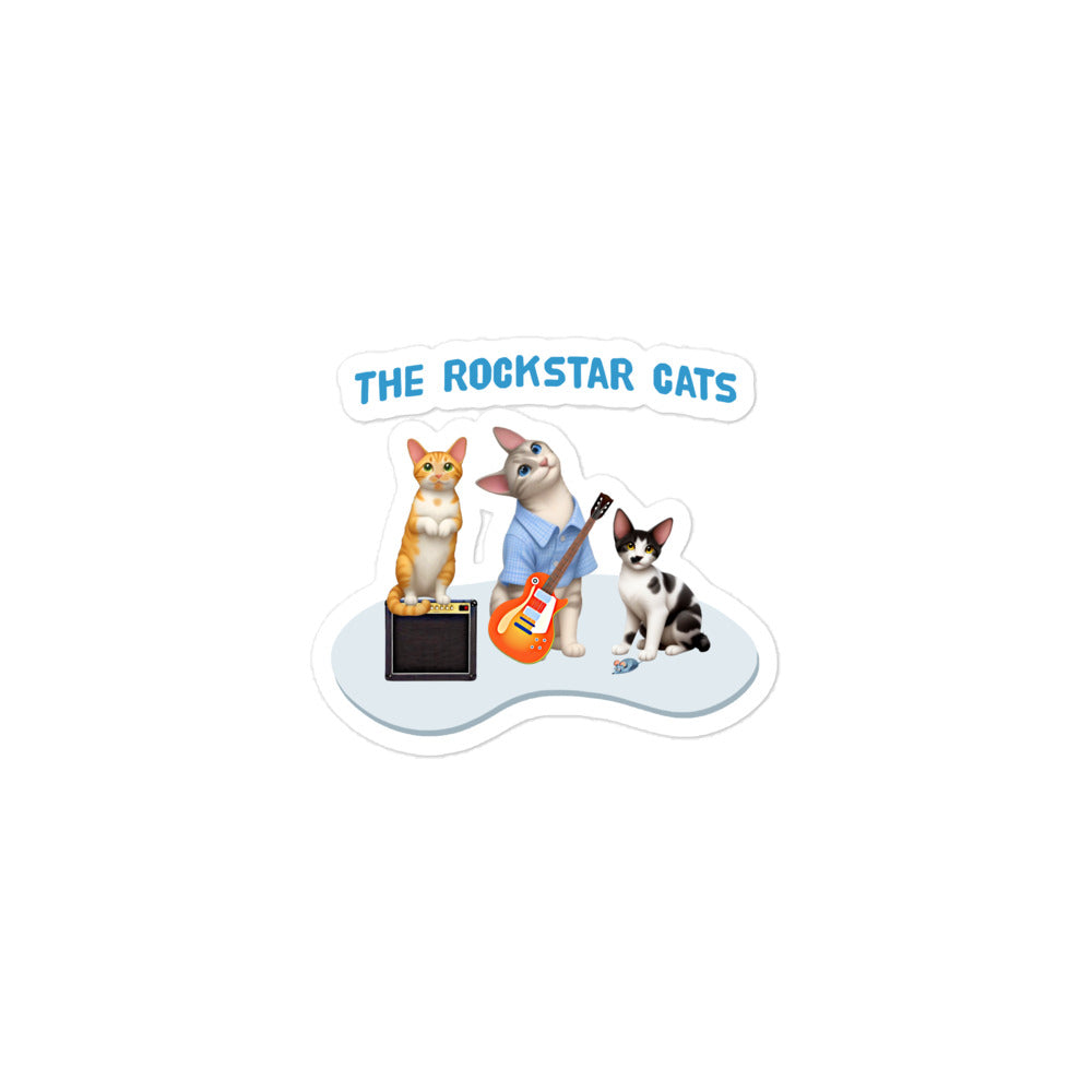 Bubble-free stickers - Rockstar Cat Trio