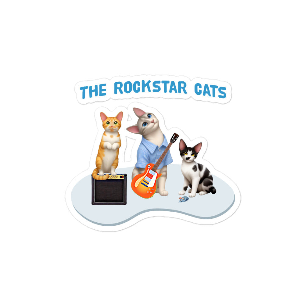 Bubble-free stickers - Rockstar Cat Trio