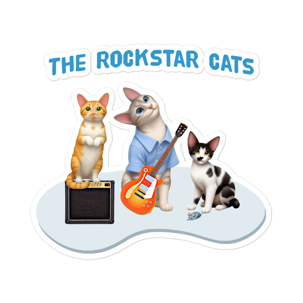 Bubble-free stickers - Rockstar Cat Trio