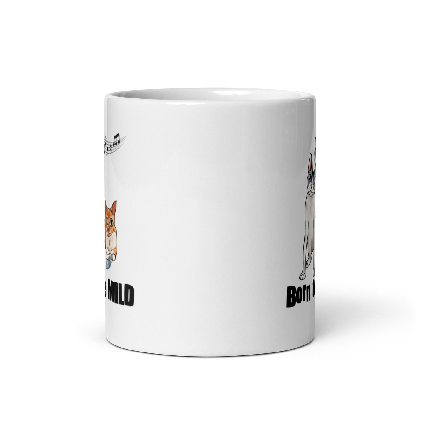 White glossy mug - Born To Be Mild