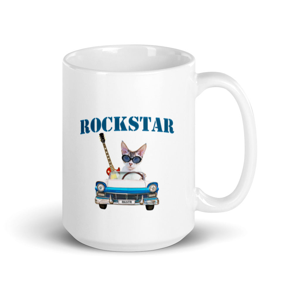 White glossy mug - Rockstar Convertible